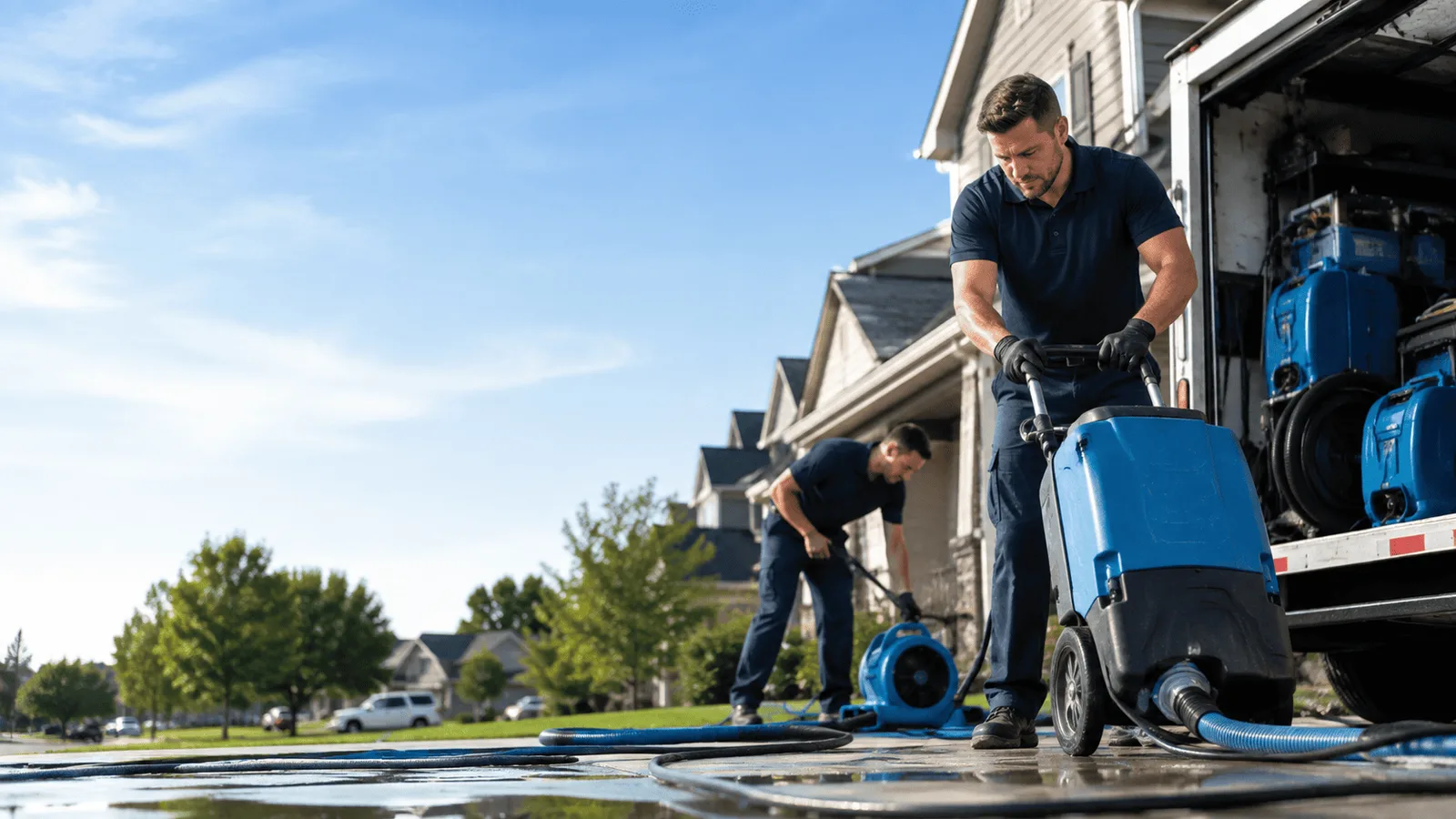 Dehumidification being performed in Hillsdale, WY